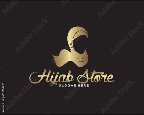 Muslimah hijab Logo vector design template