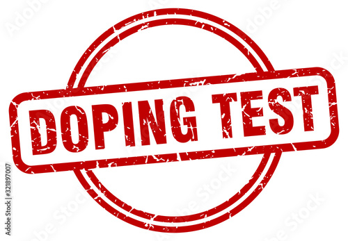 doping test stamp. doping test round vintage grunge sign. doping test