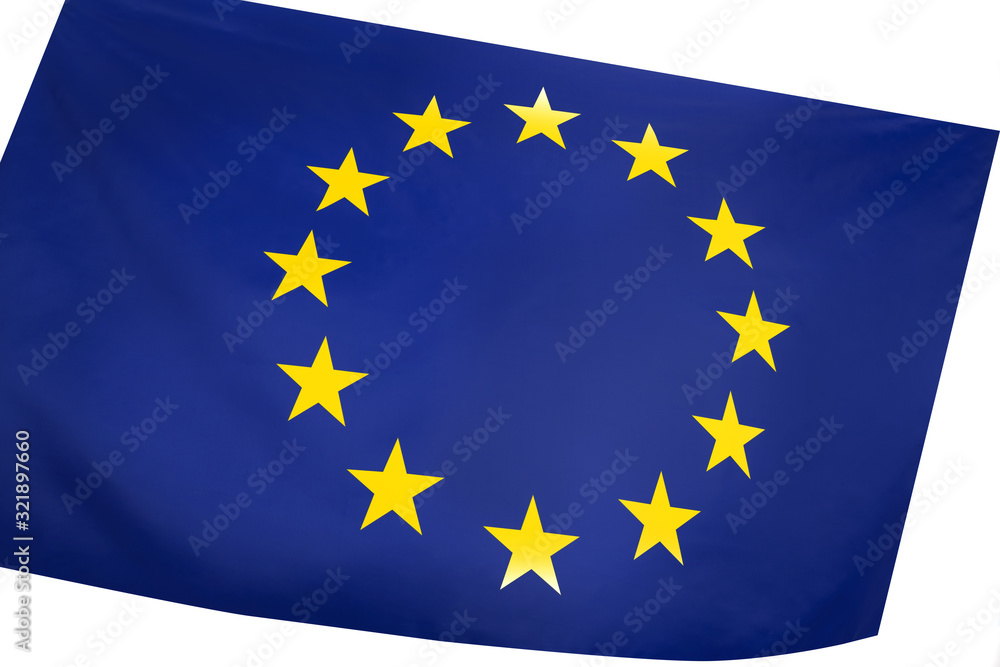 Europe union flag of silk with copyspace for your text or images. Europe union flag of silk with copyspace for your text or images.
