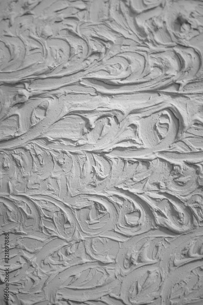 texture light wall with putty and paint