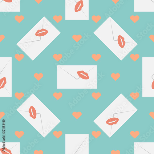 Vector seamless pattern Valentine's Day Letter