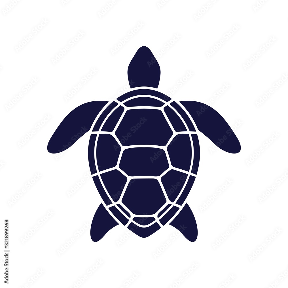 Obraz premium Sea turtle icon. Vector illustration isolated o white background