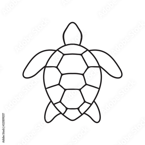 Sea turtle icon. Vector illustration isolated o white background