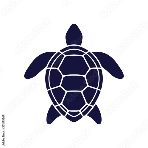 Sea turtle icon. Vector illustration isolated o white background