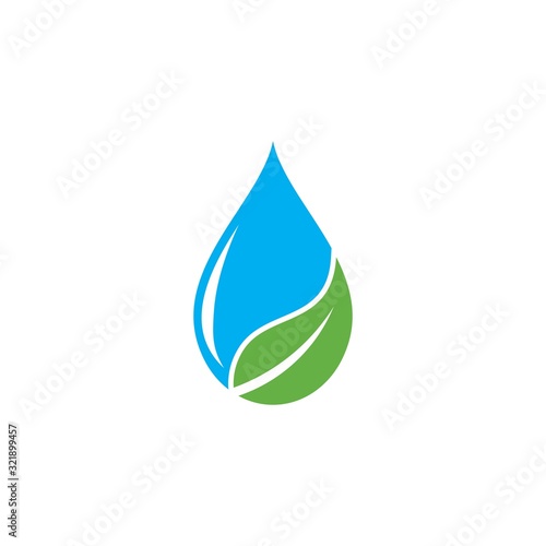 Water drop logo vector icon illustration
