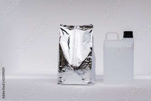 Sealed silver color packaging bag
