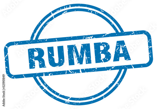 rumba stamp. rumba round vintage grunge sign. rumba