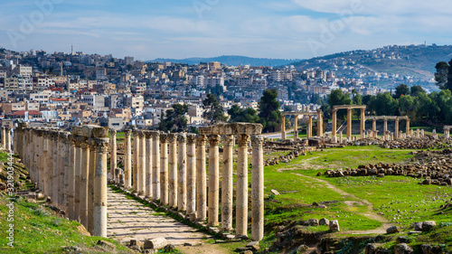 Jerash, Jordan.SOUTH DECUMANUS COLONNADED STREET RUINS