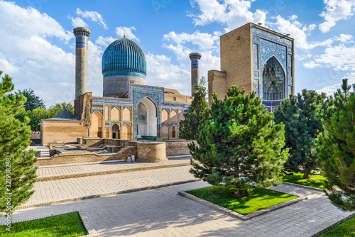 Gur-e-Amir mausoleum, famous architectural complex, Samarkand, Uzbekistan photo