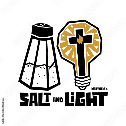 Christian typography, lettering and illustration. Salt and light.