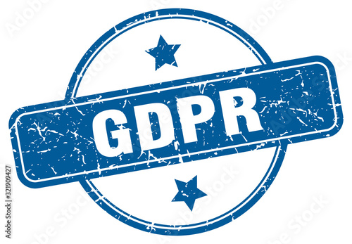 gdpr stamp. gdpr round vintage grunge sign. gdpr