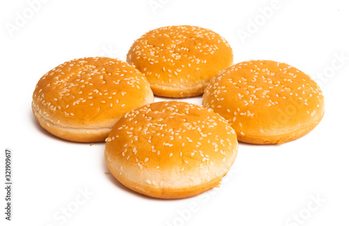 burger rolls isolated