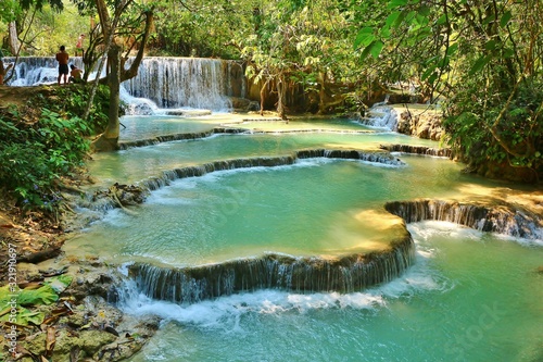 Magnificent Kuang Si Waterfall in Laos