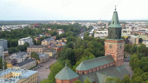 Turku Cathedral at  sunny summer day, Finland photo