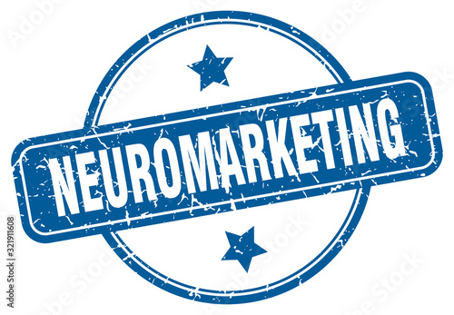 neuromarketing stamp. neuromarketing round vintage grunge sign. neuromarketing photo