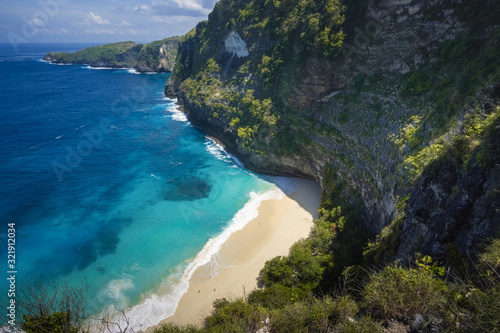 Majestic Cliff and Beach at Nusa Penida Island, Bali, Indonesia