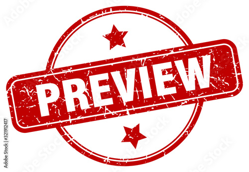 preview stamp. preview round vintage grunge sign. preview