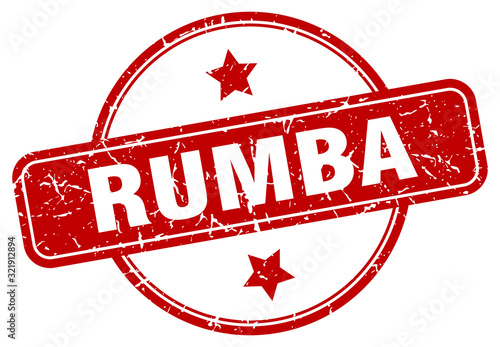rumba stamp. rumba round vintage grunge sign. rumba