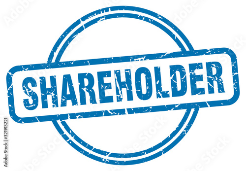 shareholder stamp. shareholder round vintage grunge sign. shareholder