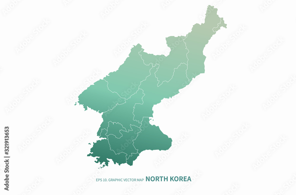 Obraz premium korea map. map of the division of Korea. seoul map.