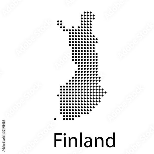 There is a map of Finland country