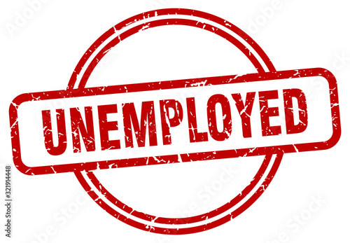 unemployed stamp. unemployed round vintage grunge sign. unemployed
