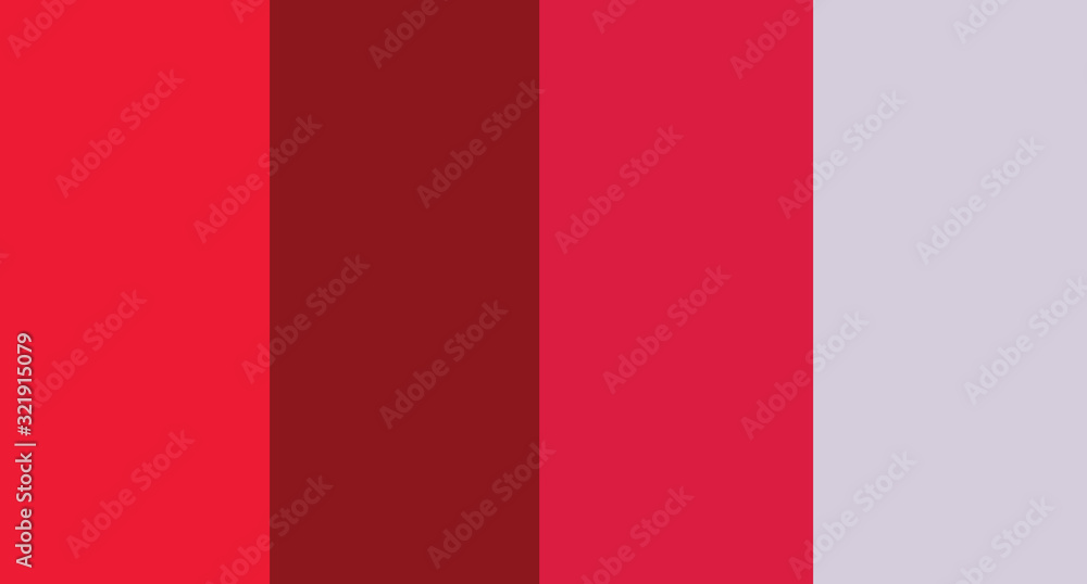 Red color palette vector illustration