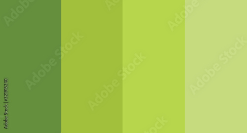 Green color palette vector illustration