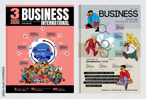 Brochure template cover background for business design