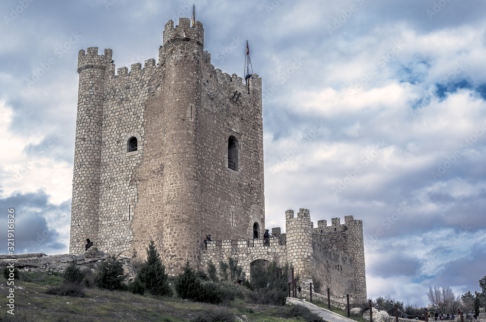 Medieval castle in the village of Spain