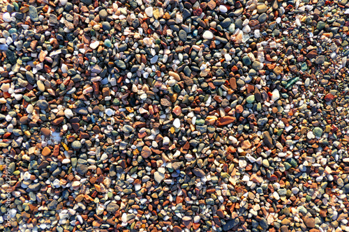 Structure of many pebble beaches in Peloponnese