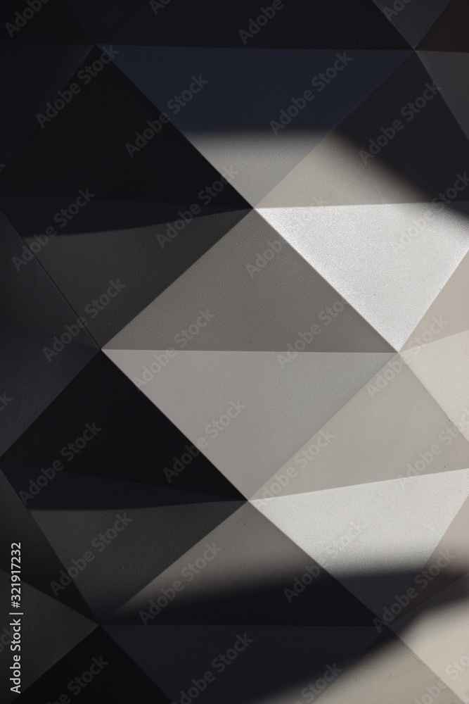 Monochromatic geometric pattern with sunlight effect