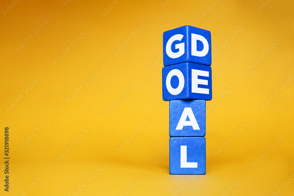 Wooden cube block flip over with word Wooden cube block flip over with word