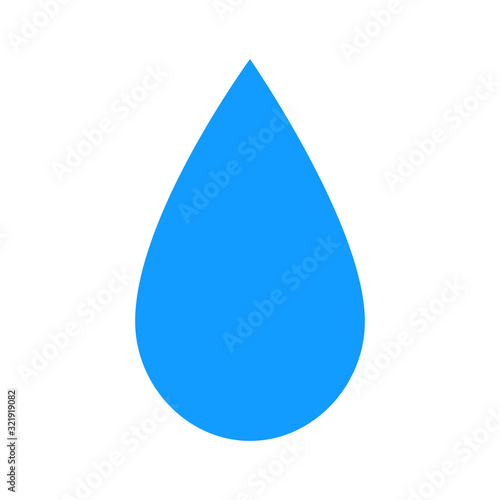Black drop vector icon or rain icon isolated on white background