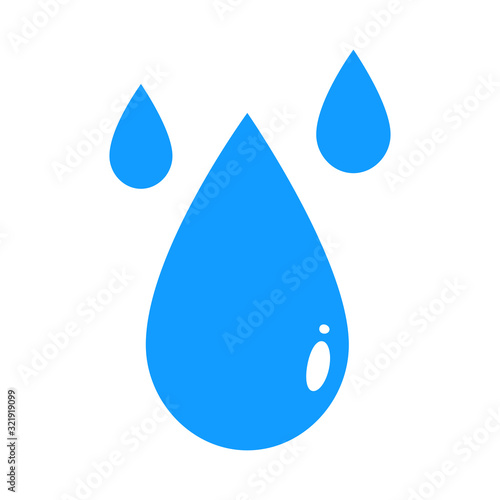 Black drop vector icon or rain icon isolated on white background