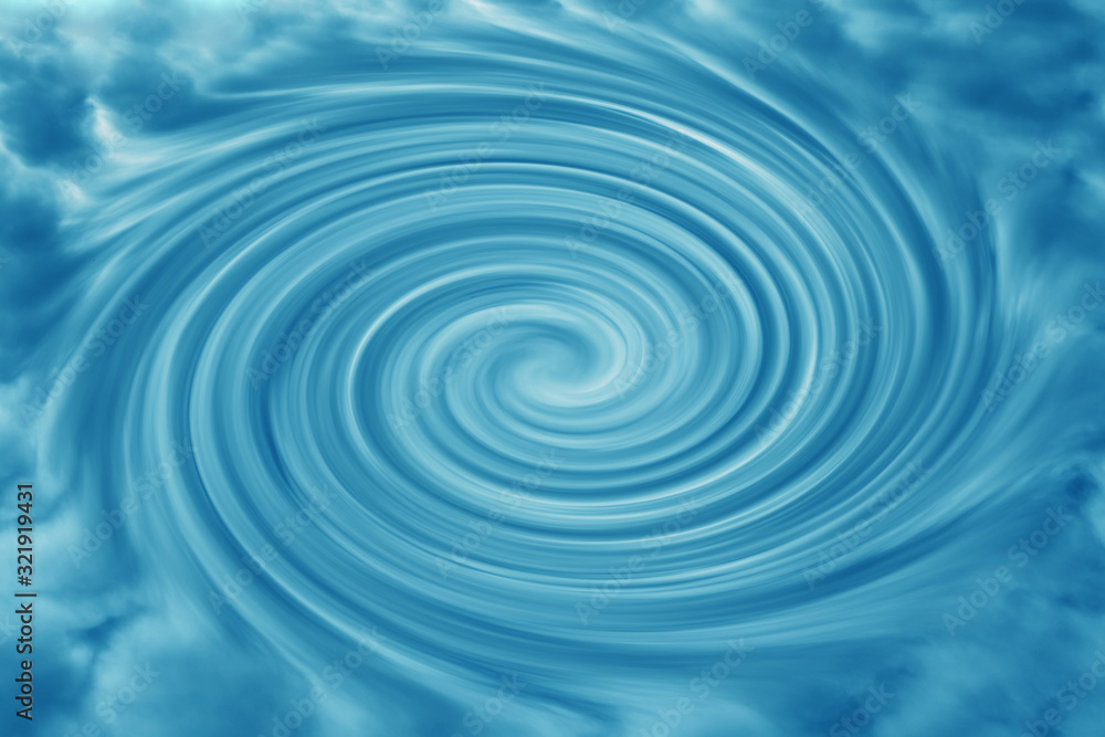 Blue spiral swirl abstract structure Blue spiral swirl abstract structure