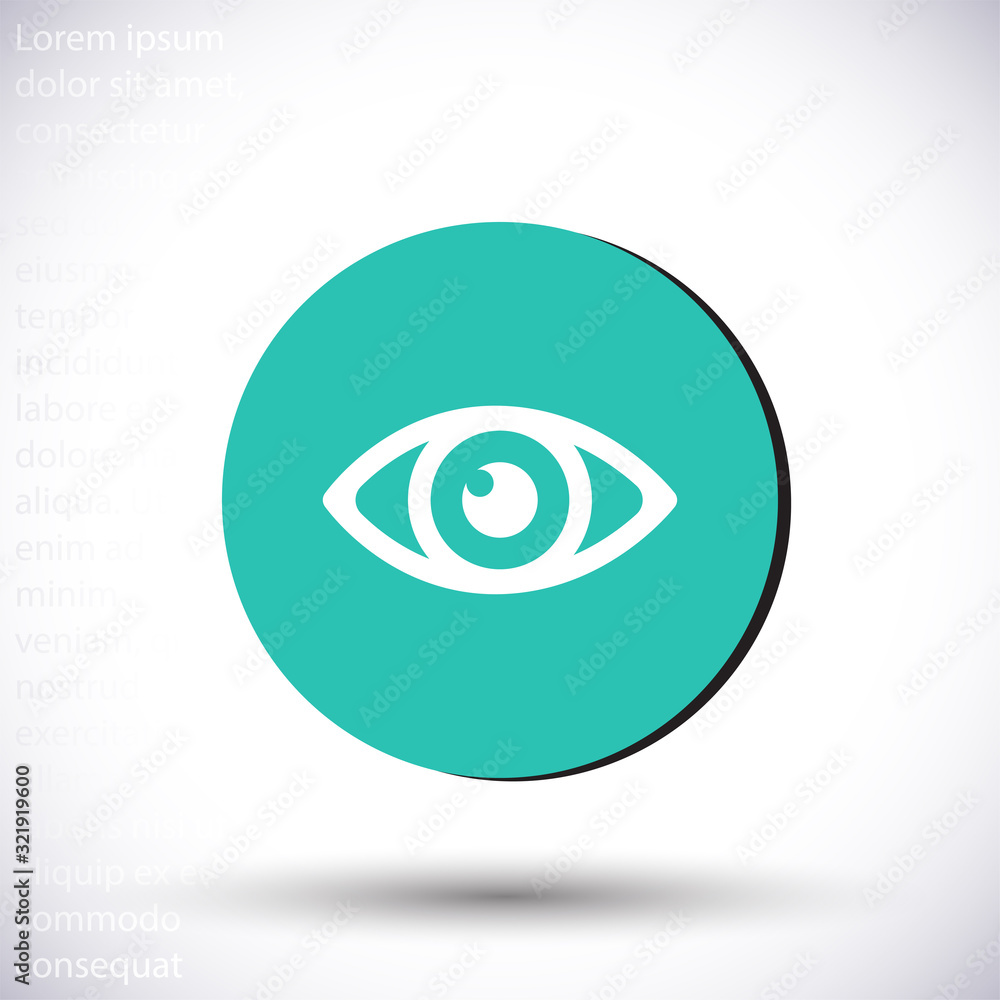 Eye vector icon , lorem ipsum Flat design Eye vector icon , lorem ipsum Flat design