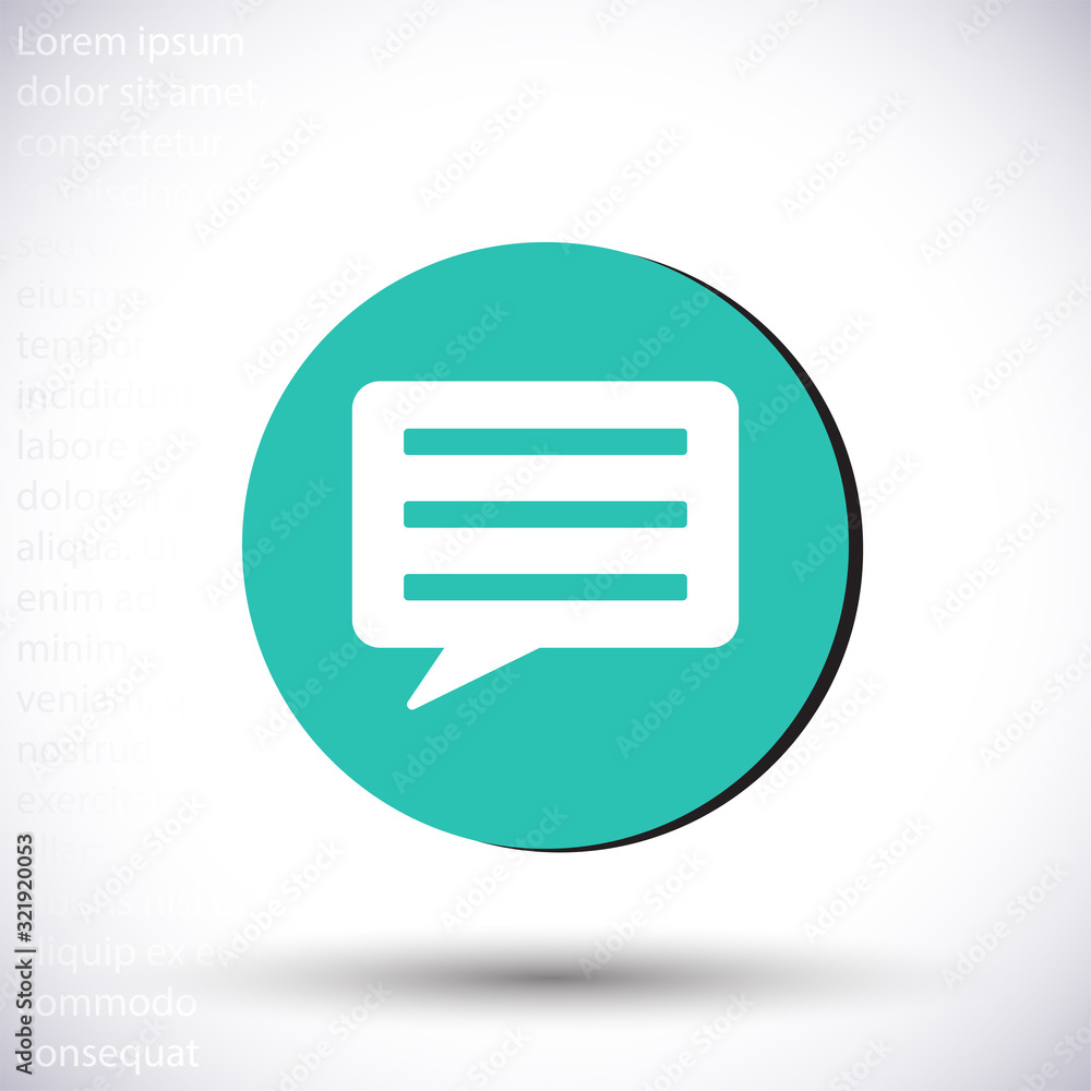 Chat sms vector icon , lorem ipsum Flat design Chat sms vector icon , lorem ipsum Flat design