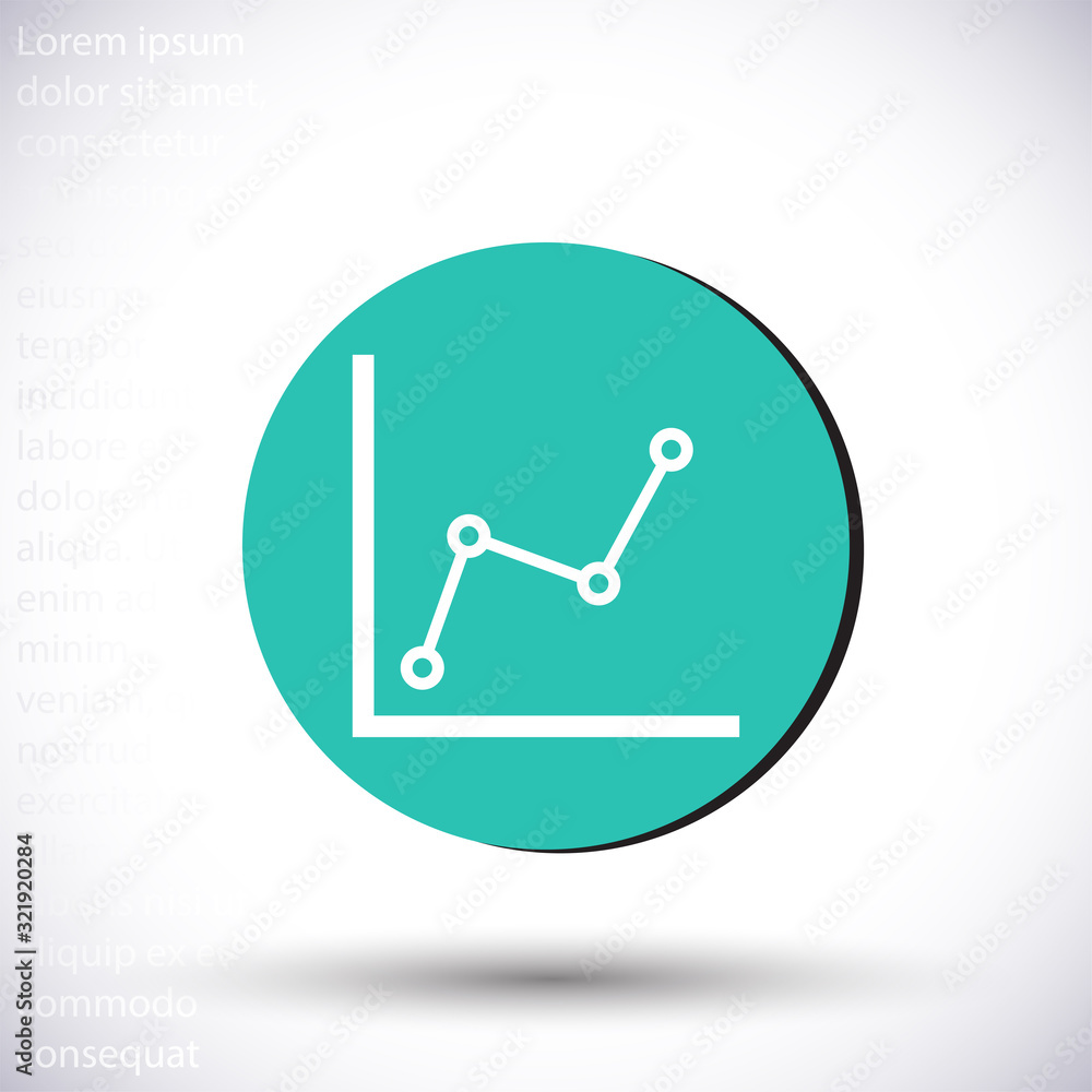 Chart vector icon , lorem ipsum Flat design Chart vector icon , lorem ipsum Flat design
