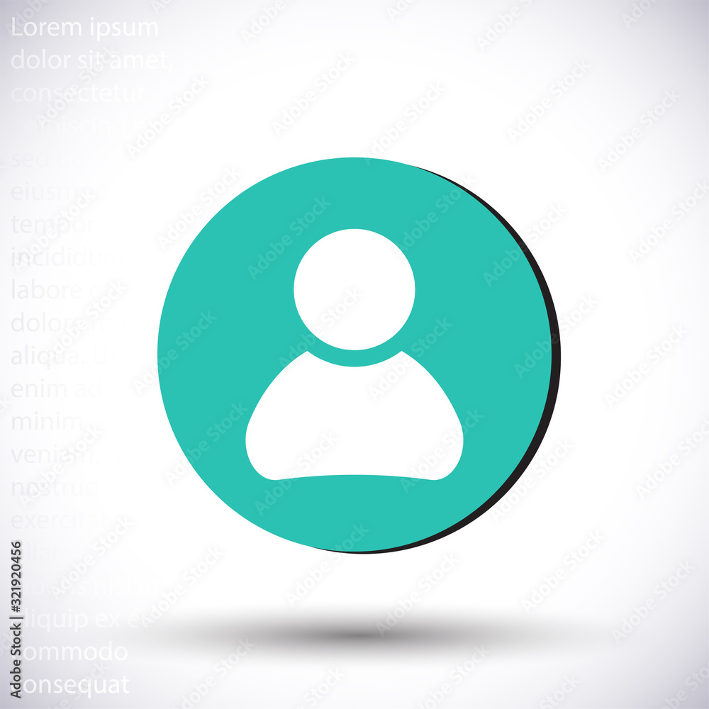 Human vector icon , lorem ipsum Flat design Human vector icon , lorem ipsum Flat design