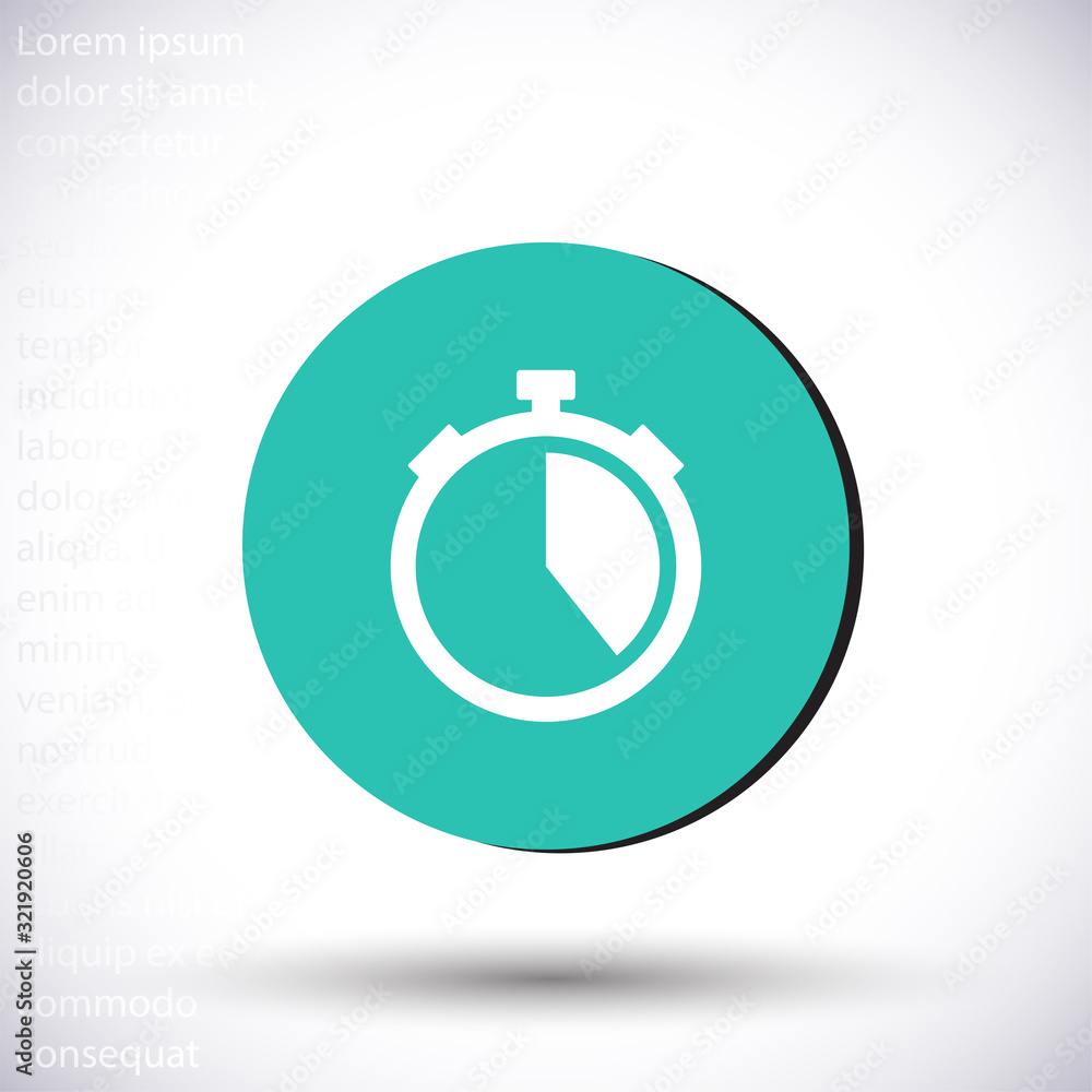 Stopwatch vector icon , lorem ipsum Flat design Stopwatch vector icon , lorem ipsum Flat design