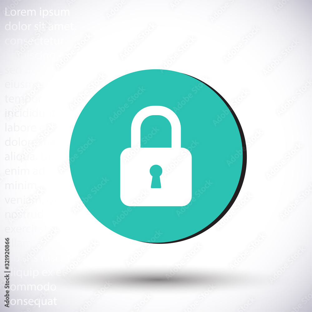 Lock - vector icon , lorem ipsum Flat design Lock - vector icon , lorem ipsum Flat design