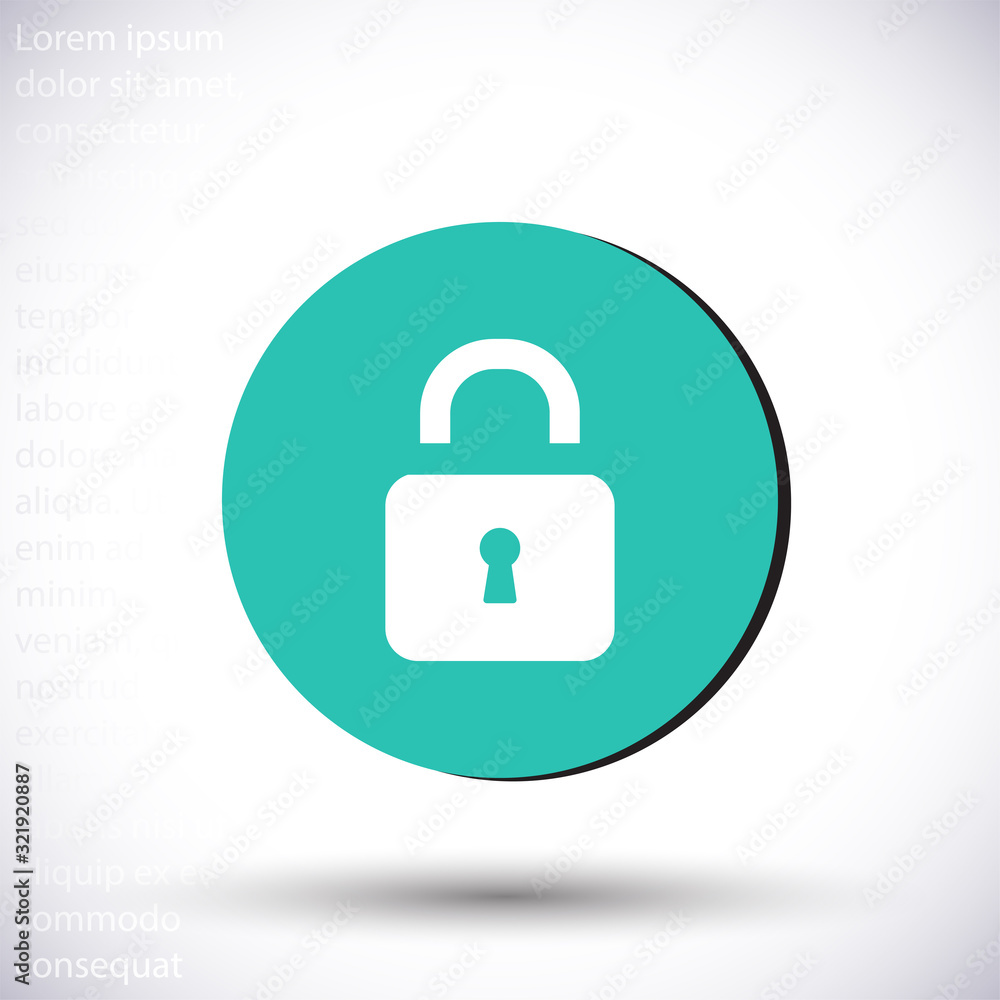 Lock - vector icon , lorem ipsum Flat design Lock - vector icon , lorem ipsum Flat design