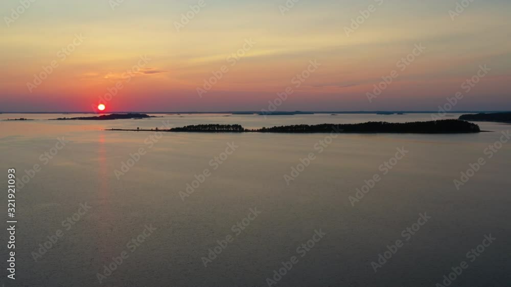 Sunset on the sea in Archipelago National Park, Finland Sunset on the sea in Archipelago National Park, Finland