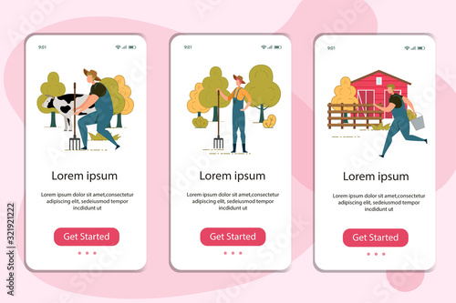 Dairy Farm and Gardening Mobile Onboard Screen Set