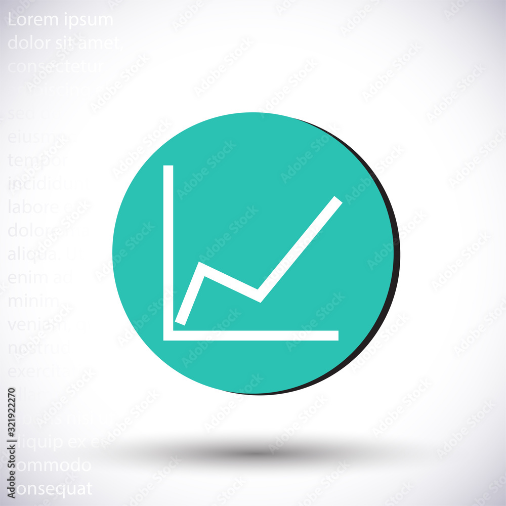Chart vector icon , lorem ipsum Flat design Chart vector icon , lorem ipsum Flat design