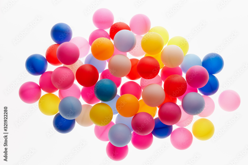 Colorful balls on white background