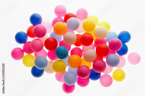 Colorful balls on white background