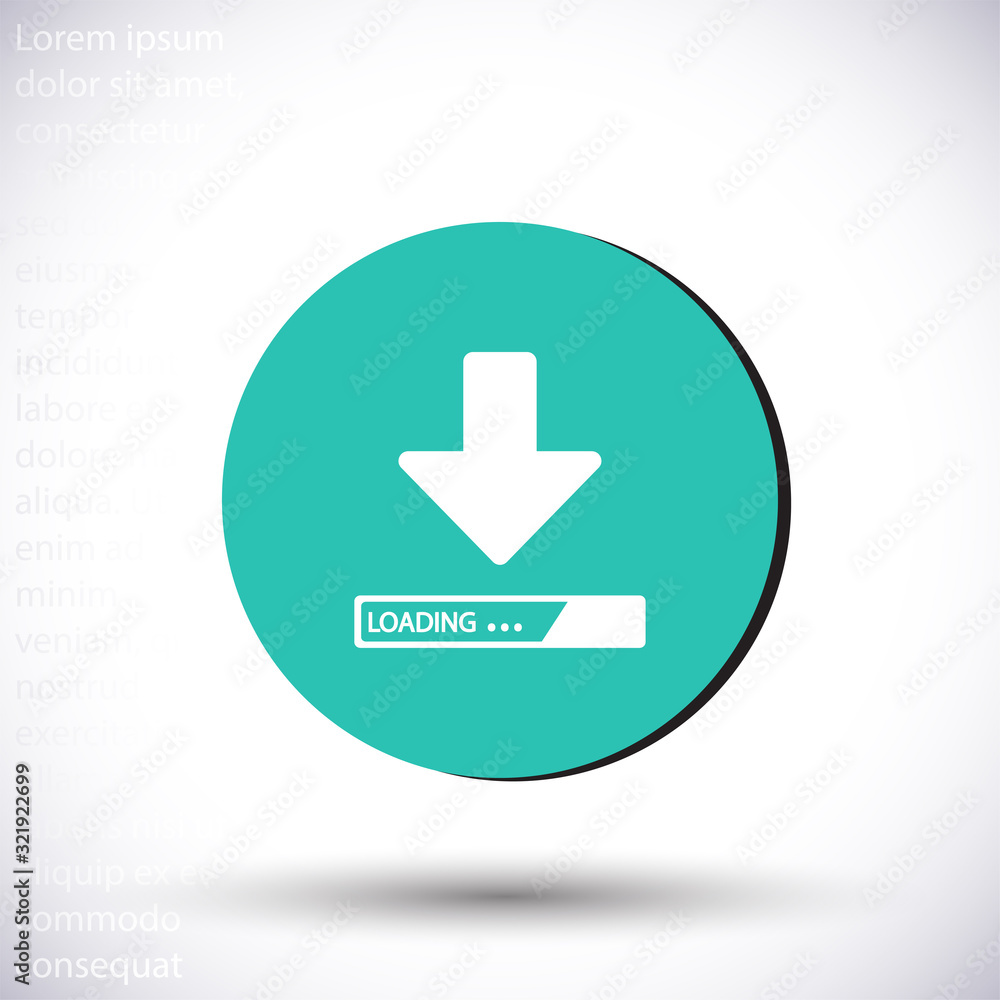 Downloading vector icon , lorem ipsum Flat design Downloading vector icon , lorem ipsum Flat design