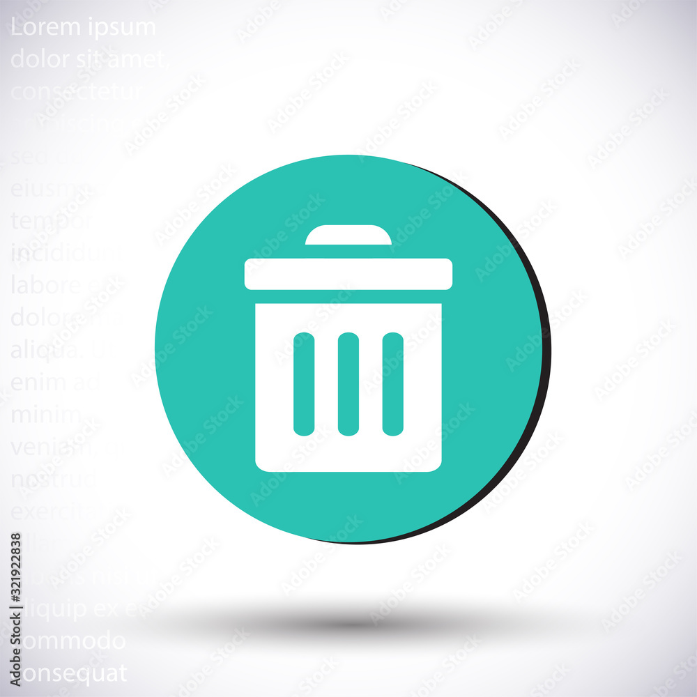 Trash vector icon , lorem ipsum Flat design Trash vector icon , lorem ipsum Flat design